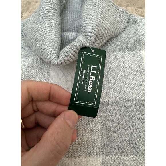 L.L. Bean Cotton Cashmere Sweater Turtleneck Jacquard Buffalo Classic Cozy 3XL - Picture 5 of 12